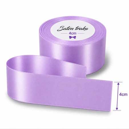 Saten traka 4cm lila