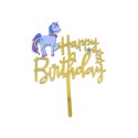 Topper Happy Birthday sa jednorogom