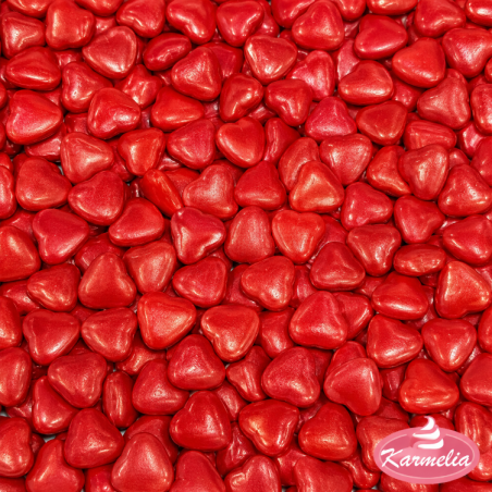 Jestive Perle u Obliku Srca 100g - Crvene