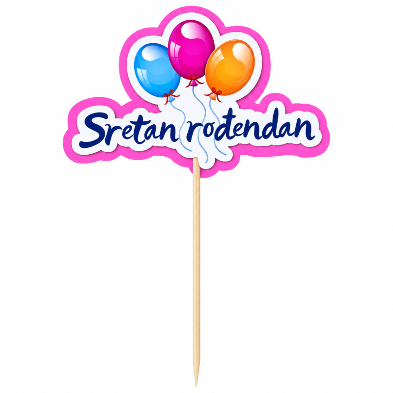 DS 3D Toper Komad Sretan rođendan