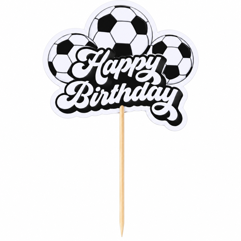 DS 3D Toper Komad fudbal Happy Birthday