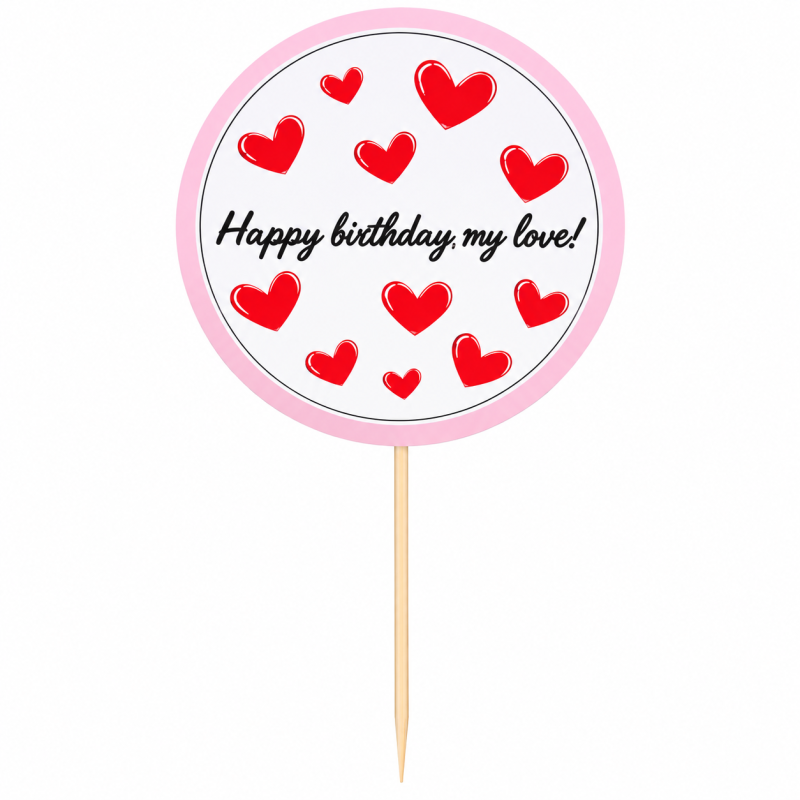 DS 3D Toper Komad Happy birthday my love