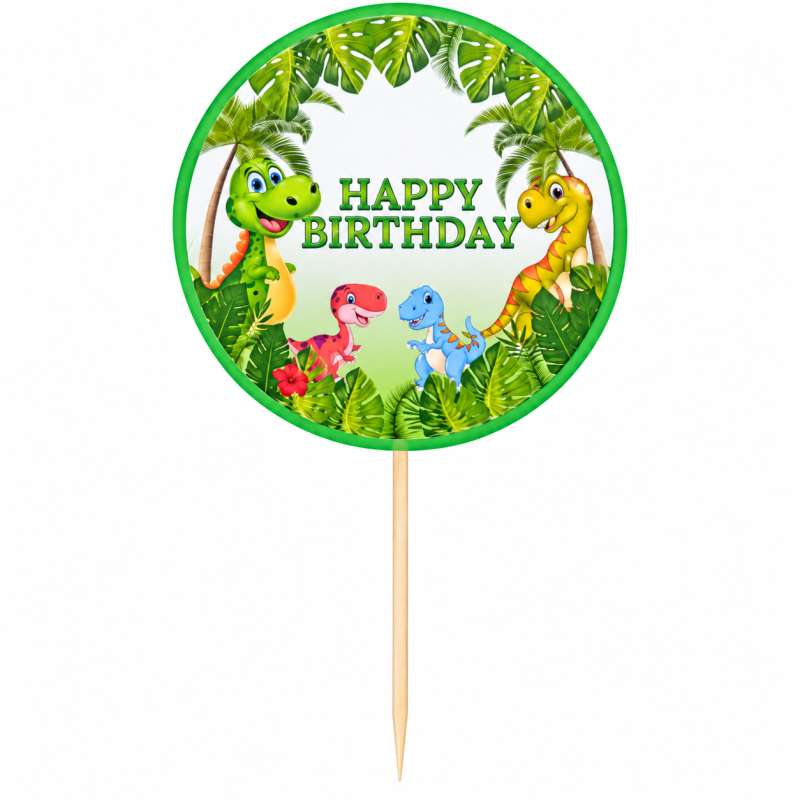 DS 3D Toper Komad Dinosaur Happy Birthday