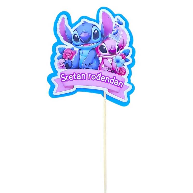 DS 3D Toper Komad Sretan rođendan Stich