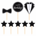 DS 3D Toper M Happy birthday crni