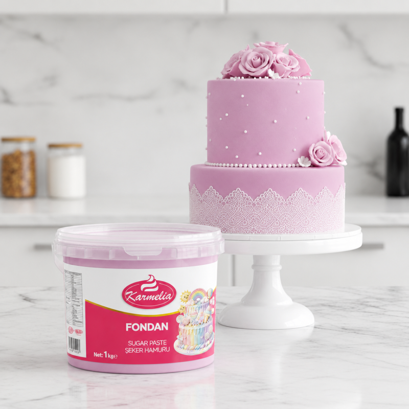 Karmelia Fondan 1 kg Svijetlo roze