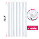 Karmelia Plastične Slamke Za Spratne Torte fi 12mm x 30 cm 6 kom