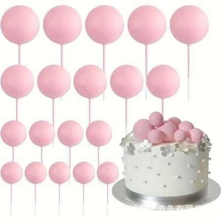 Stiropor kuglice baby roze ukrasne 20 kom.